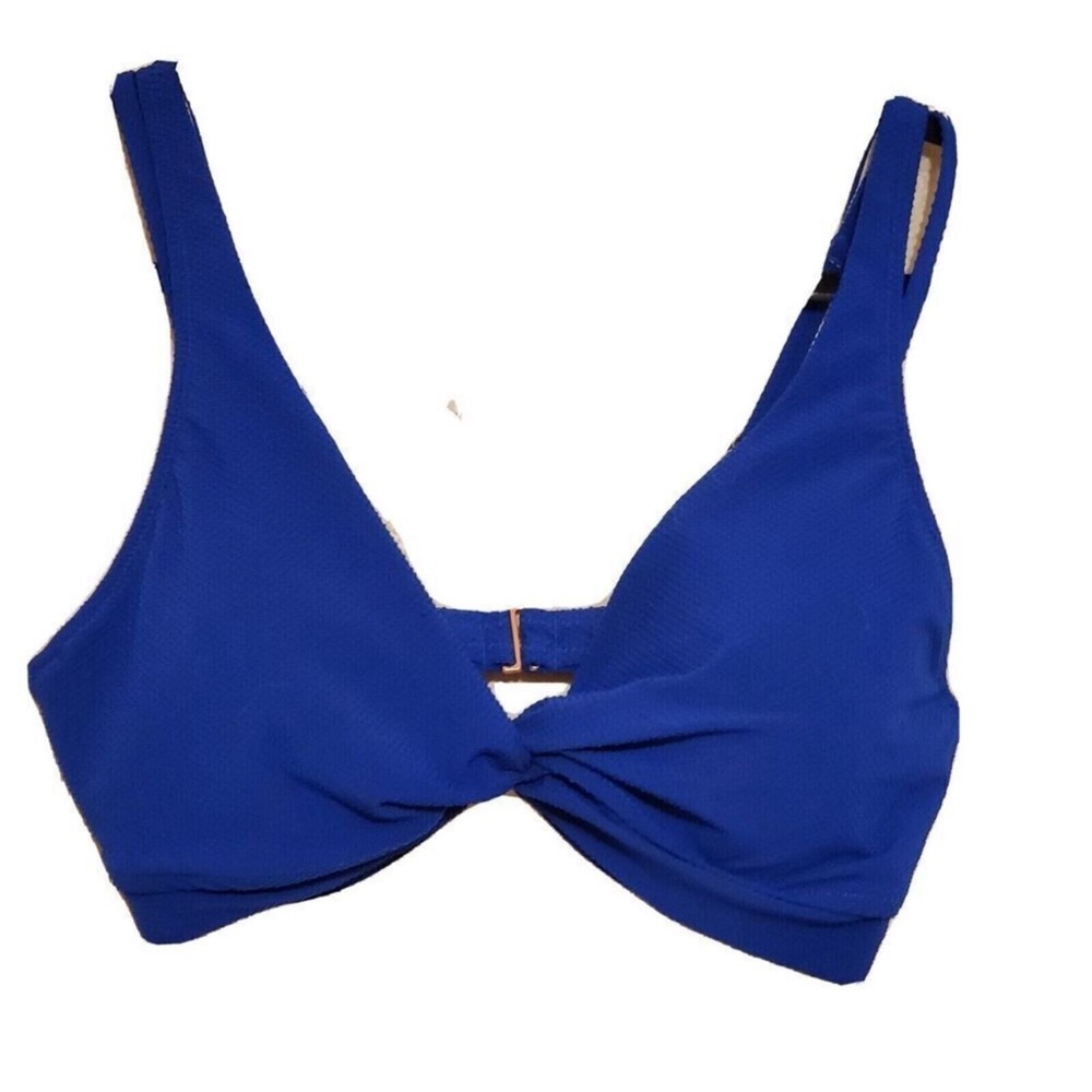 Shade & Shore Bikini Top Womens Royal Blue 34C Twist
Front Swim Wear Beach New